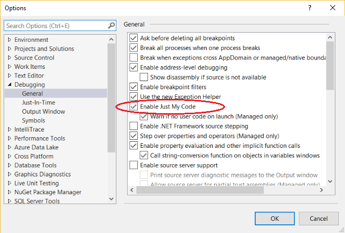 Debugging with Polly in Visual Studio